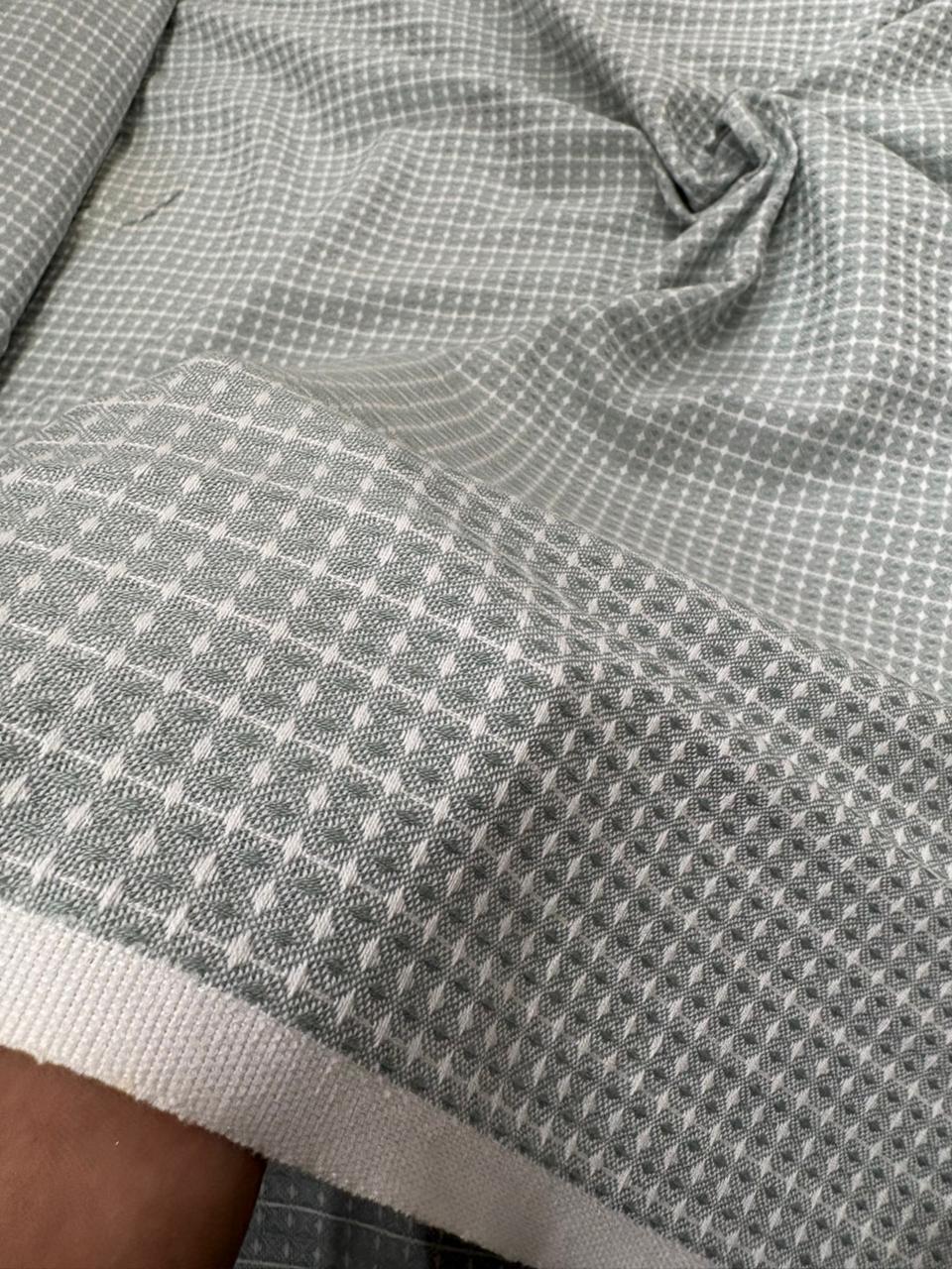 Buy Cotton Dobby Mini Geometric Print Fabric