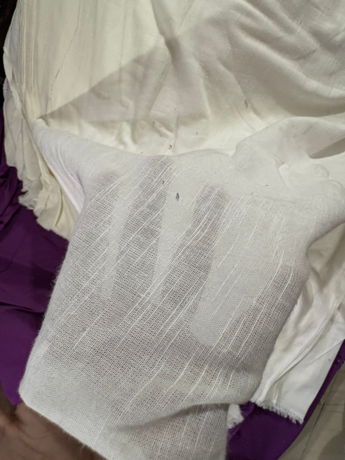 Buy Lab Certified Pure Linen White Premium Fabric