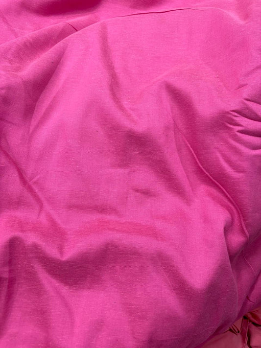 Buy Cotton Linen Pink Solid Fabric