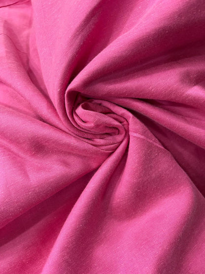 Buy Cotton Linen Pink Solid Fabric