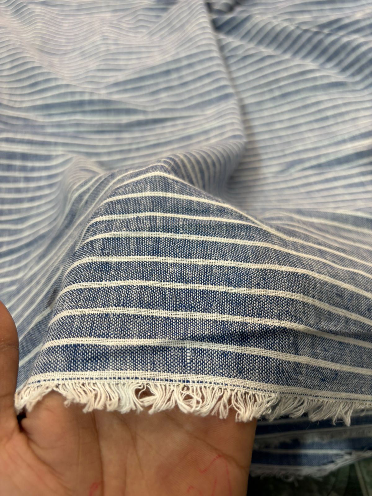 Buy Premium Cotton Linen Stripes Fabrics